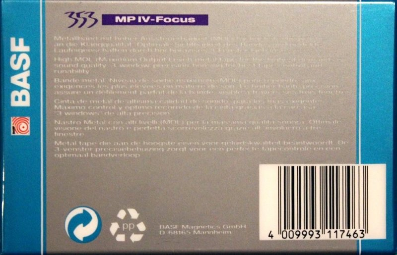 Compact Cassette: BASF  - MP IV-Focus 90