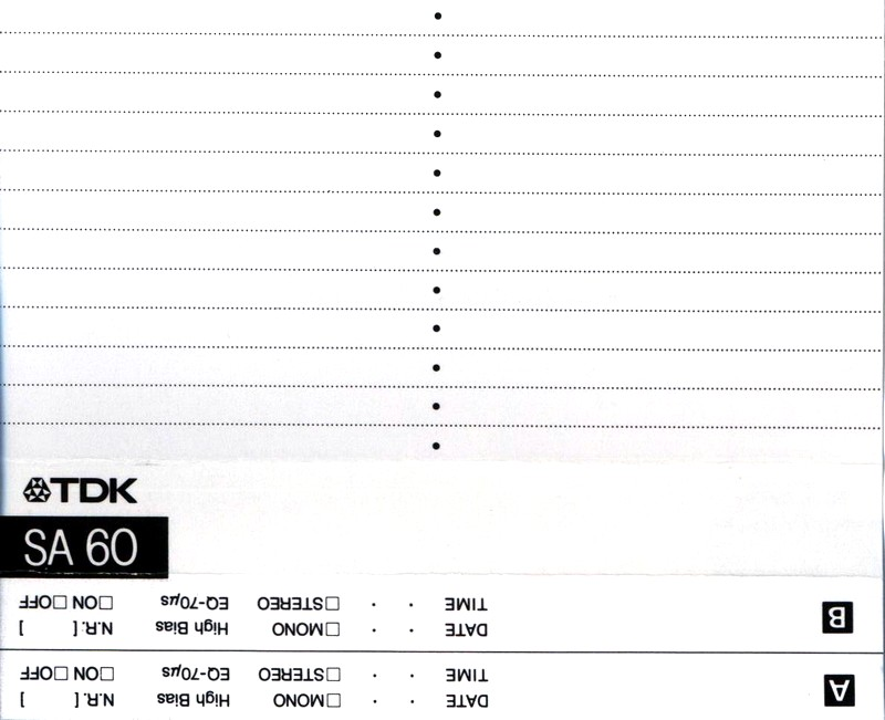 Compact Cassette: TDK  - SA 60