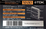 Compact Cassette TDK MA 80 "MA-80R" Type IV Metal 1992 Japan
