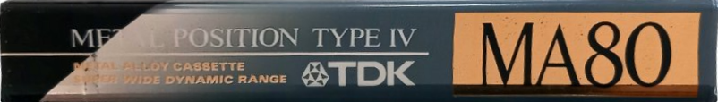 Compact Cassette TDK MA 80 "MA-80R" Type IV Metal 1992 Japan