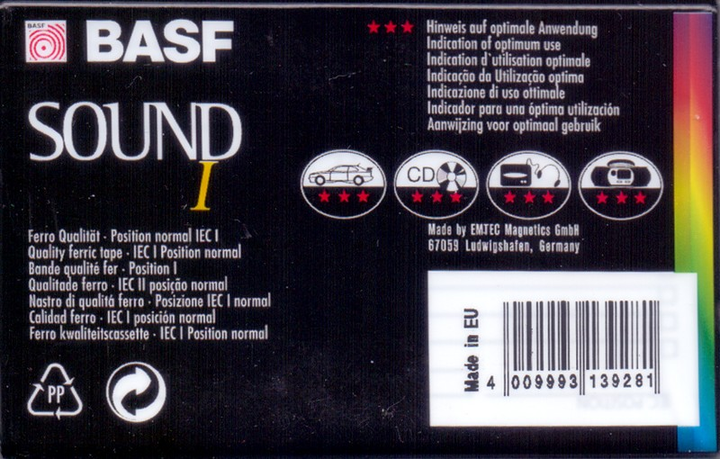 Compact Cassette: BASF  - Sound I 60