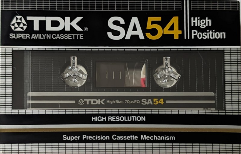 Compact Cassette TDK SA 54 Type II Chrome 1982 Japan