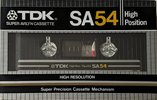 Compact Cassette TDK SA 54 Type II Chrome 1982 Japan