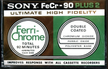 Compact Cassette Sony FeCr 90+2 Type III Ferro Chrome 1974 USA