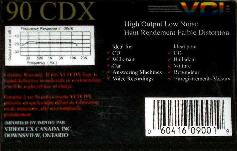 Compact Cassette: Unknown VCI - CDX 90