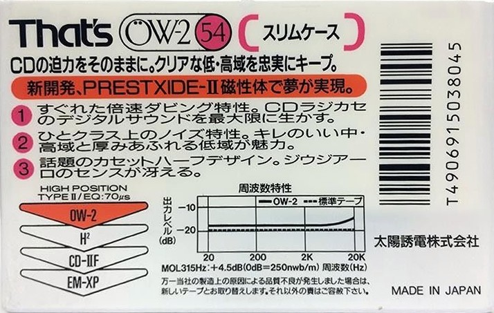 Compact Cassette: Taiyo Yuden Thats - OW-2 54