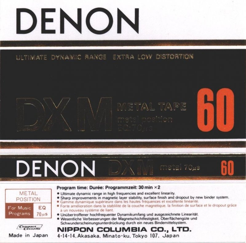 Compact Cassette: Nippon Columbia / Denon Denon - DXM 60