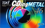 Compact Cassette TDK CDing Metal 46 "CDM-46K" Type IV Metal 1997 Japan