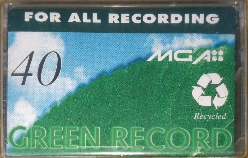 Compact Cassette MGA 40 "Green Record" Type I Normal Thailand