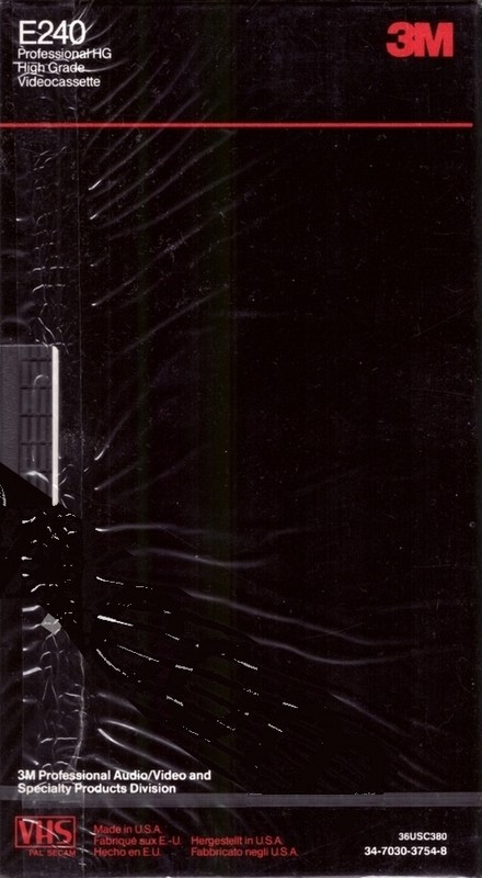 VHS, Video Home System 3M E 240 "E240" Type I Normal 1990 Europe