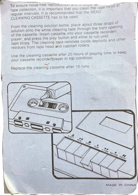 Blister Maxim Cleaning Cassette 1990 UK