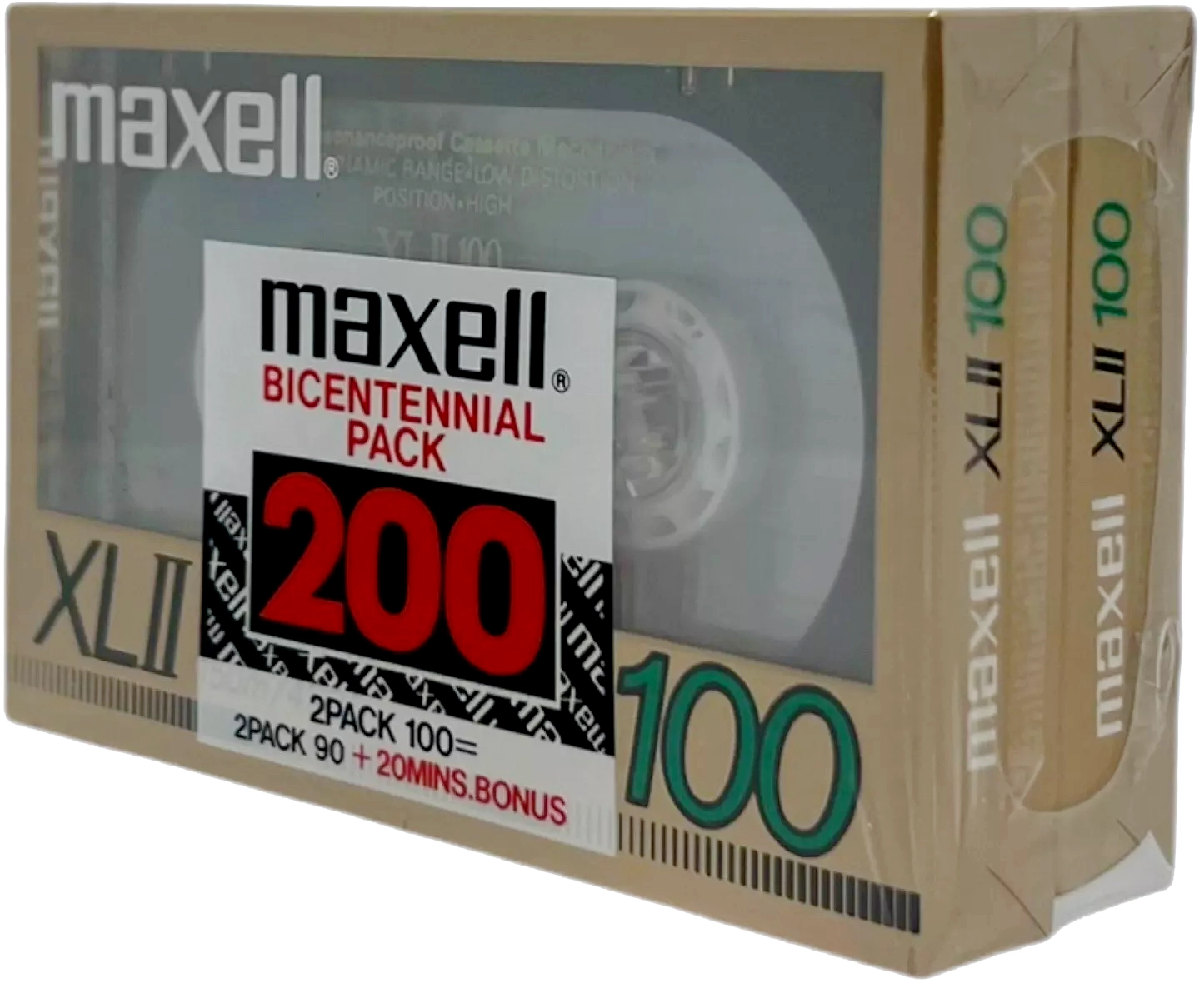 2 pack Maxell XLII 100 "Bicentennial pack 200" Type II Chrome 1986 Europe