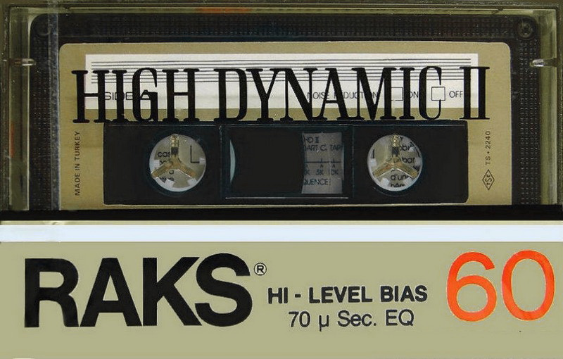 Compact Cassette RAKS High Dynamic II 60 Type II Chrome 1985 Europe