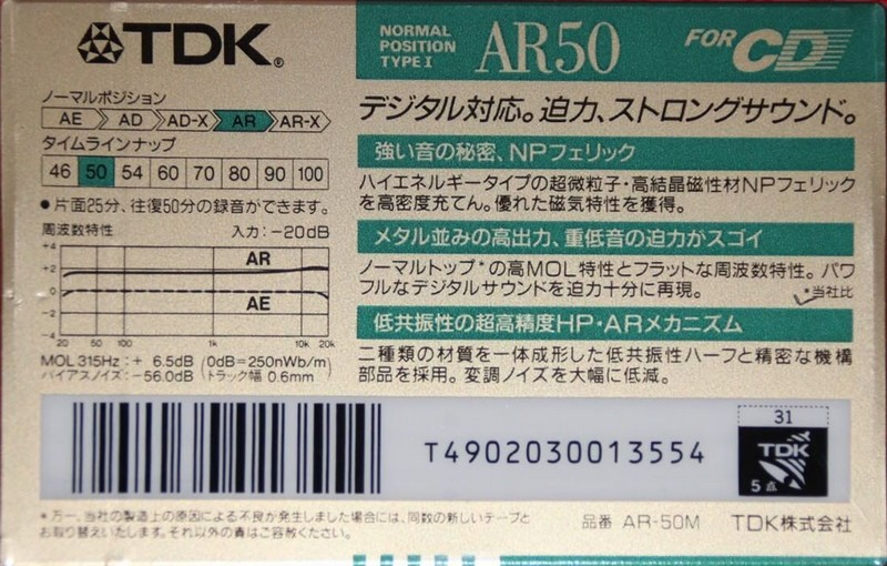 Compact Cassette: TDK  - AR 50