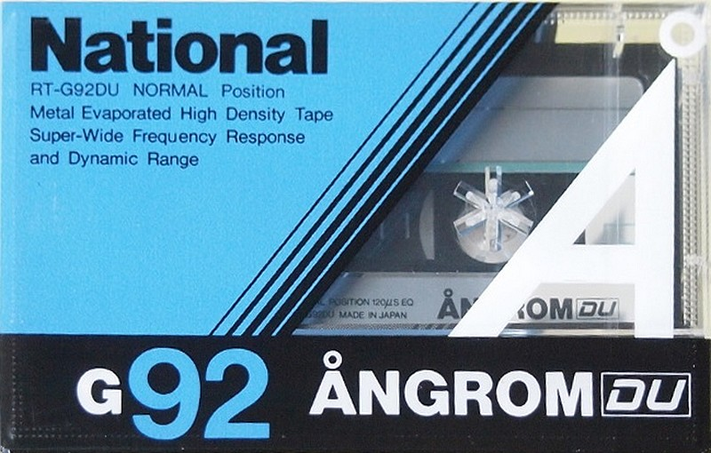 Compact Cassette National Angrom G-DU 92 "RT-G92DU" Type I Normal 1985 Japan