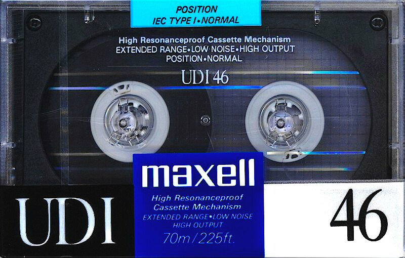 Compact Cassette Maxell UDI / UD1 46 Type I Normal 1988 Europe