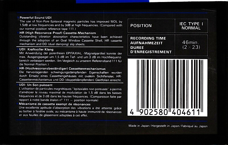 Compact Cassette: Maxell / Hitachi Maxell - UDI 46