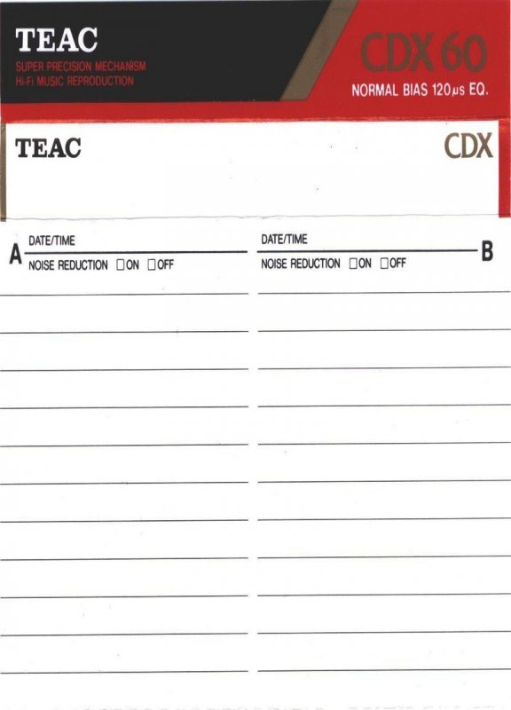 Compact Cassette: GoldStar / LG Teac - CDX 60