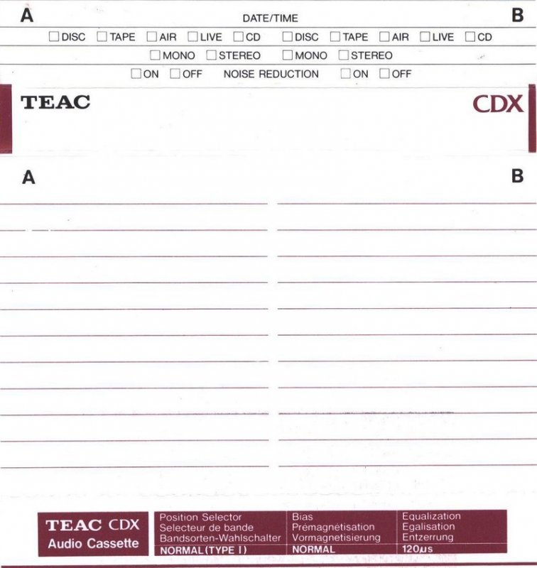 Compact Cassette: GoldStar / LG Teac - CDX 60