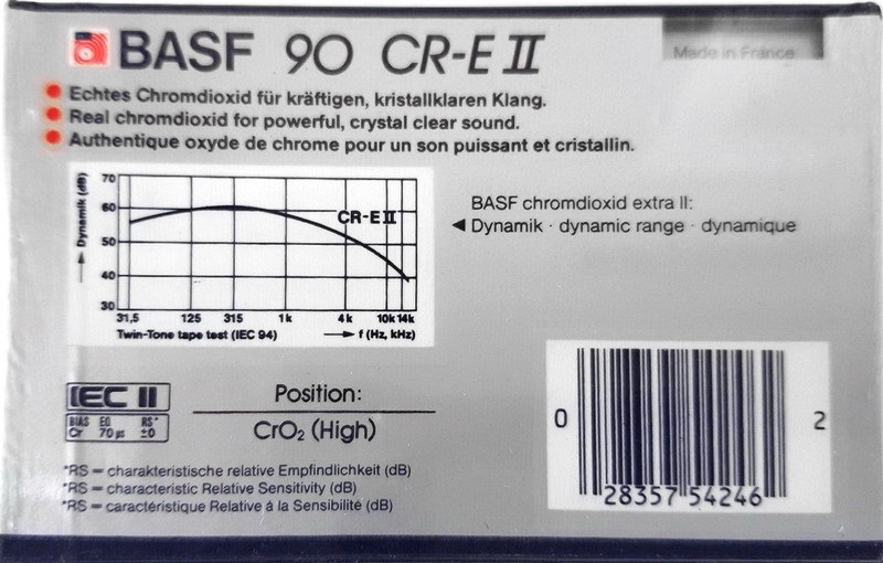 Compact Cassette: BASF  - Chromdioxid Extra II 90