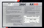 Compact Cassette SKM 60 "AX" Type I Normal 1984 Europe, USA