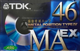 Compact Cassette TDK MAEX 46 "MAEX-46" Type IV Metal 1998 Japan