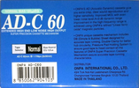 Compact Cassette ONPA AD 60 Type I Normal 1990 Thailand