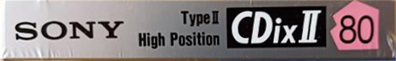 Compact Cassette Sony CDix II 80 Type II Chrome 1989 Japan