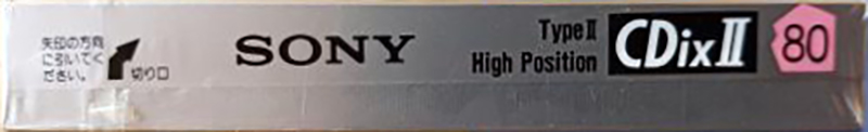 Compact Cassette Sony CDix II 80 Type II Chrome 1989 Japan
