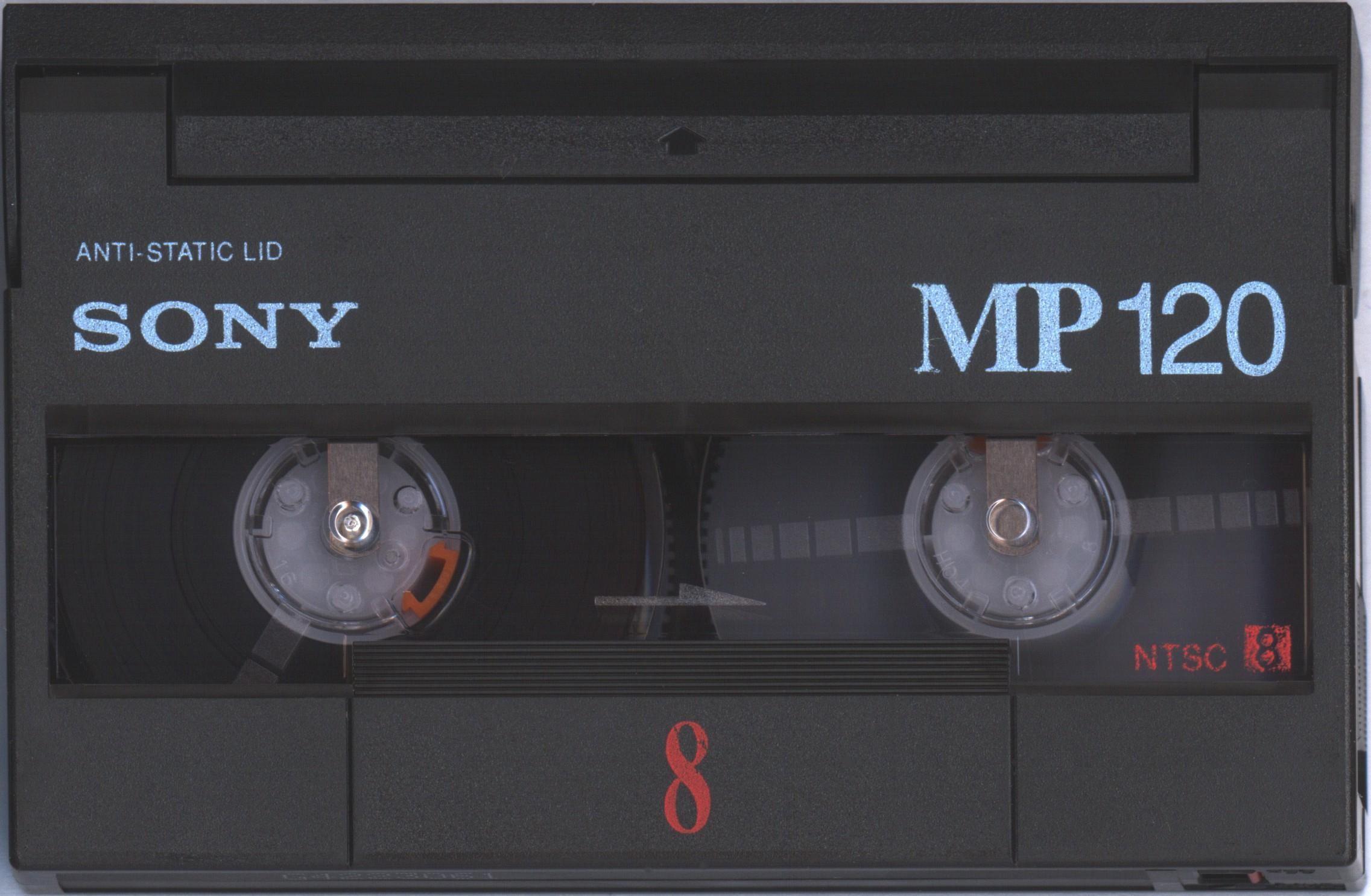 Video8, Hi8, Digital8 Sony MP 120 "Video8 P6-120MPC" Type I Normal 1996 North America