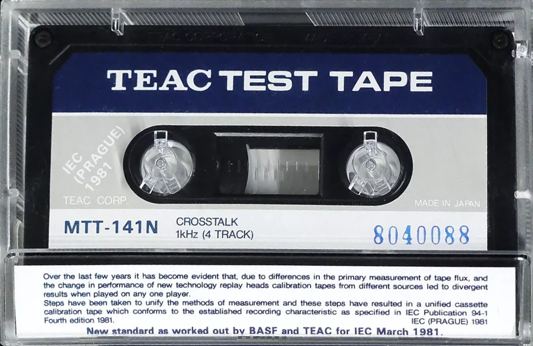 Compact Cassette Teac "MTT-141N" Test Cassette 1981 Europe