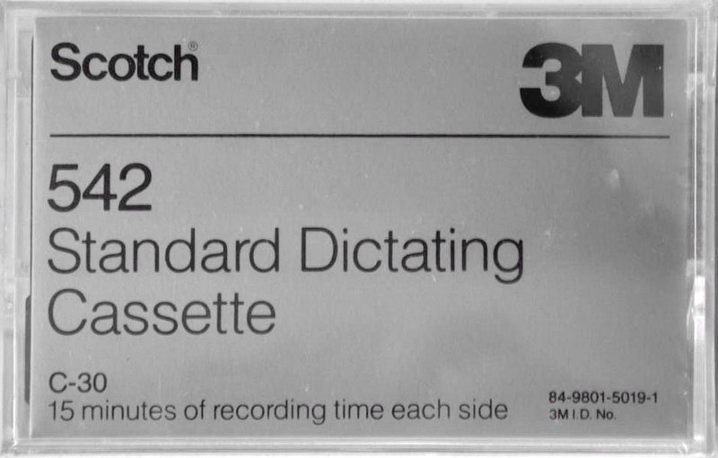 Compact Cassette Scotch 542 30 Dictating Cassette Hong Kong