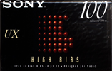 Compact Cassette Sony UX 100 Type II Chrome 1996 North America