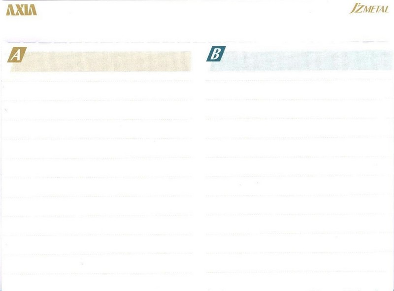 Compact Cassette AXIA J`z Metal 64 "JZMF 64" Type IV Metal 1996 Japan