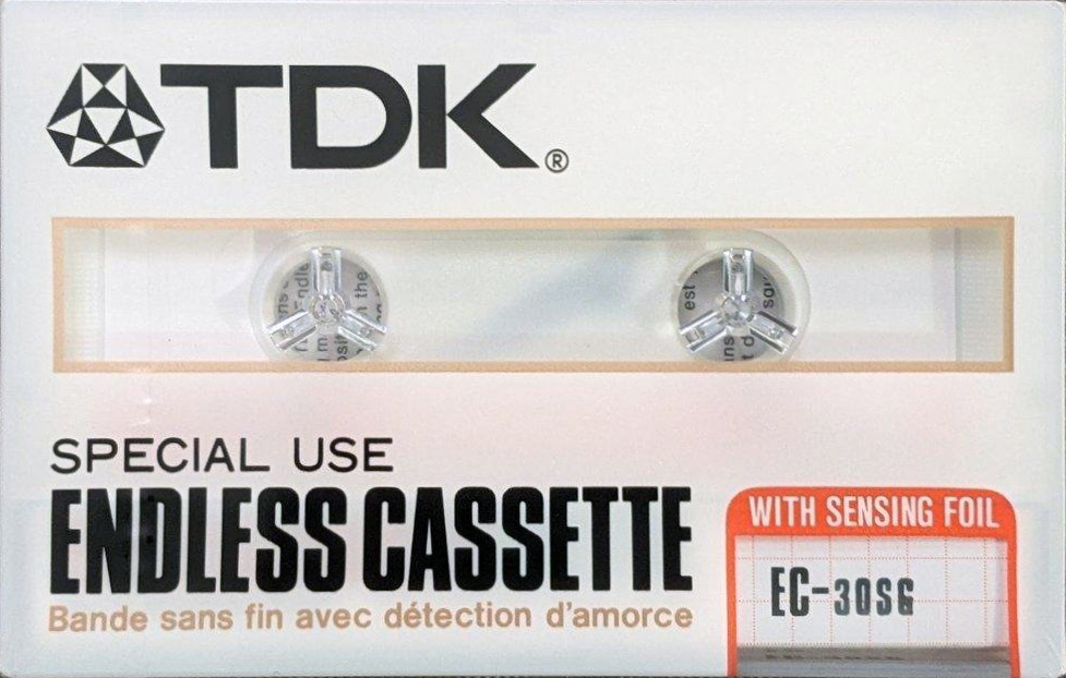 Compact Cassette TDK EC Endless 30 sec "EC-30SG" Endless Cassette 1987 North America