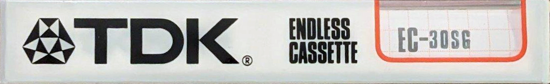 Compact Cassette TDK EC Endless 30 sec "EC-30SG" Endless Cassette 1987 North America