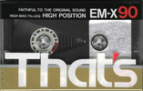 Compact Cassette Thats EM-X 90 Type II Chrome 1983 Japan