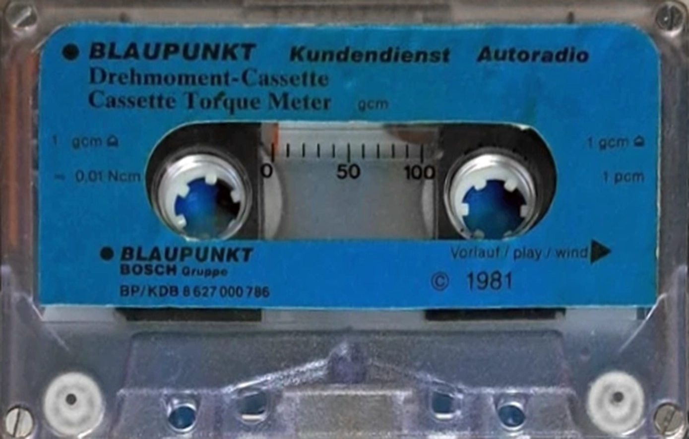 Compact Cassette Blaupunkt "Torque Meter" Service Cassette 1981 Europe