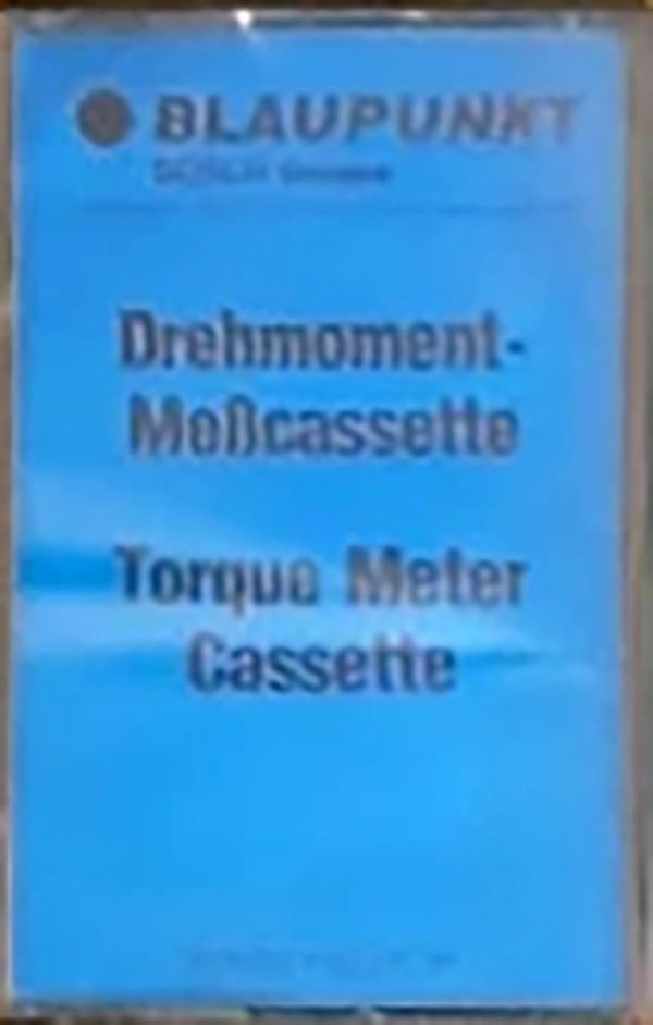 Compact Cassette Blaupunkt "Torque Meter" Service Cassette 1981 Europe