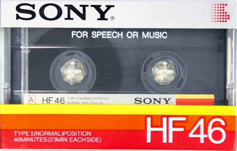 Compact Cassette Sony HF 46 Type I Normal 1983 USA
