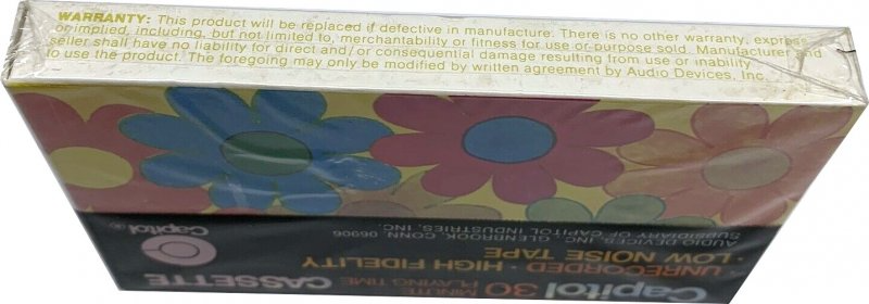 Compact Cassette Capitol Psychedelic Flowers Design 30 Type I Normal 1970 USA