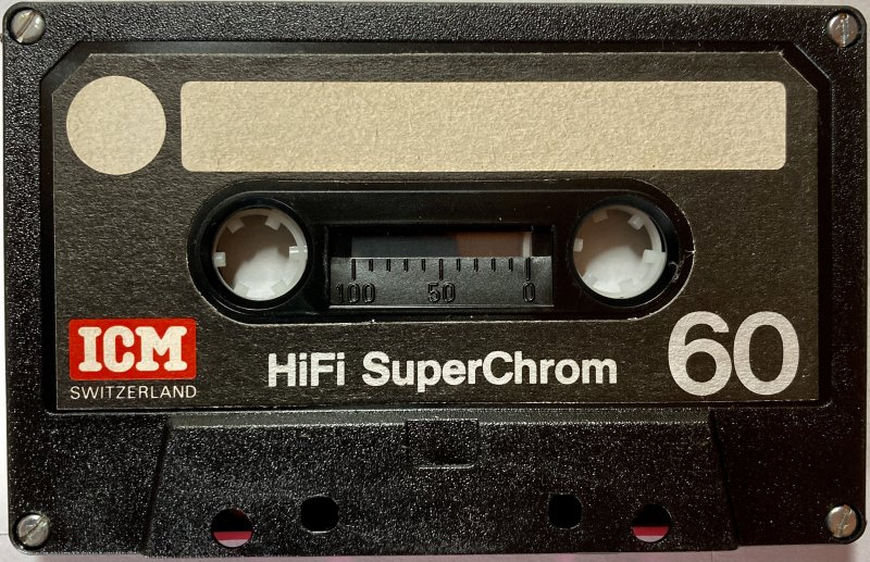 Compact Cassette ICM HIFI Super Chrom 60 "SF-Cassette" Type II Chrome 1981 Europe