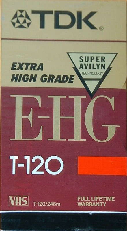 VHS, Video Home System TDK E-HG 120 "T-120EHG" Type II Chrome 1988 North America