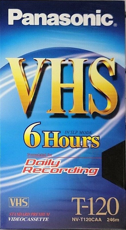 VHS, Video Home System Panasonic SP 120 "NV-T120CAA" Type I Normal North America