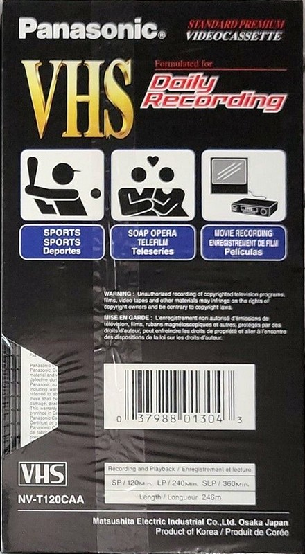 VHS, Video Home System:  Panasonic - SP 120