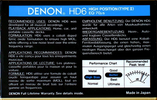 Compact Cassette Denon HD6 90 "HD6/90" Type II Chrome 1988 Europe, USA