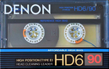 Compact Cassette Denon HD6 90 "HD6/90" Type II Chrome 1988 Europe, USA