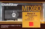 Compact Cassette Goldstar MTX 60 Type IV Metal 1989 USA