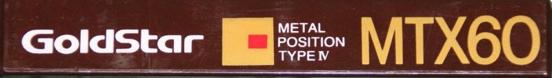 Compact Cassette Goldstar MTX 60 Type IV Metal 1989 USA