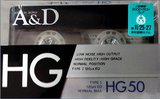 Compact Cassette A&D HG 50 Type I Normal 1989 Japan